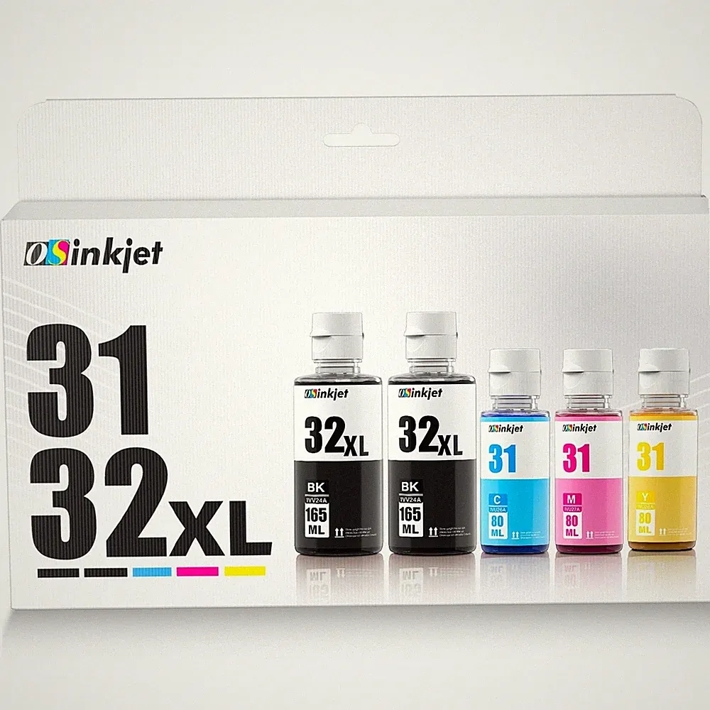31 Ink Bottle Set, 32XL Black Ink Bottle Compatible for HP Smart Tank 7602 60...