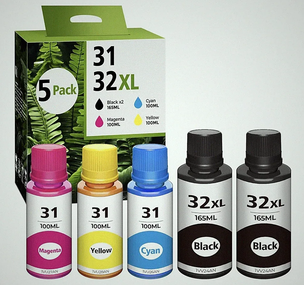 32xl Black ink bottle 31 Smart Tank 5101 6001 5000 7602 7301 ink replacement New