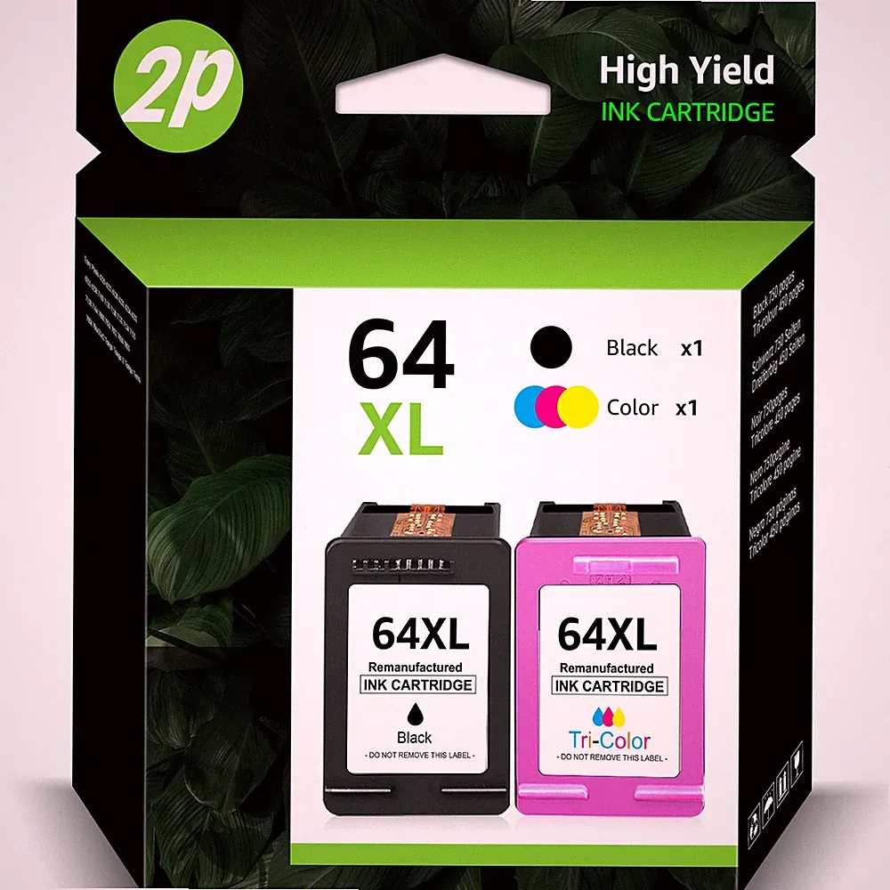 64XL Ink Cartridges for HP 64 XL Envy 7855 7155 7858 6255 7800 7164 6255 Combos