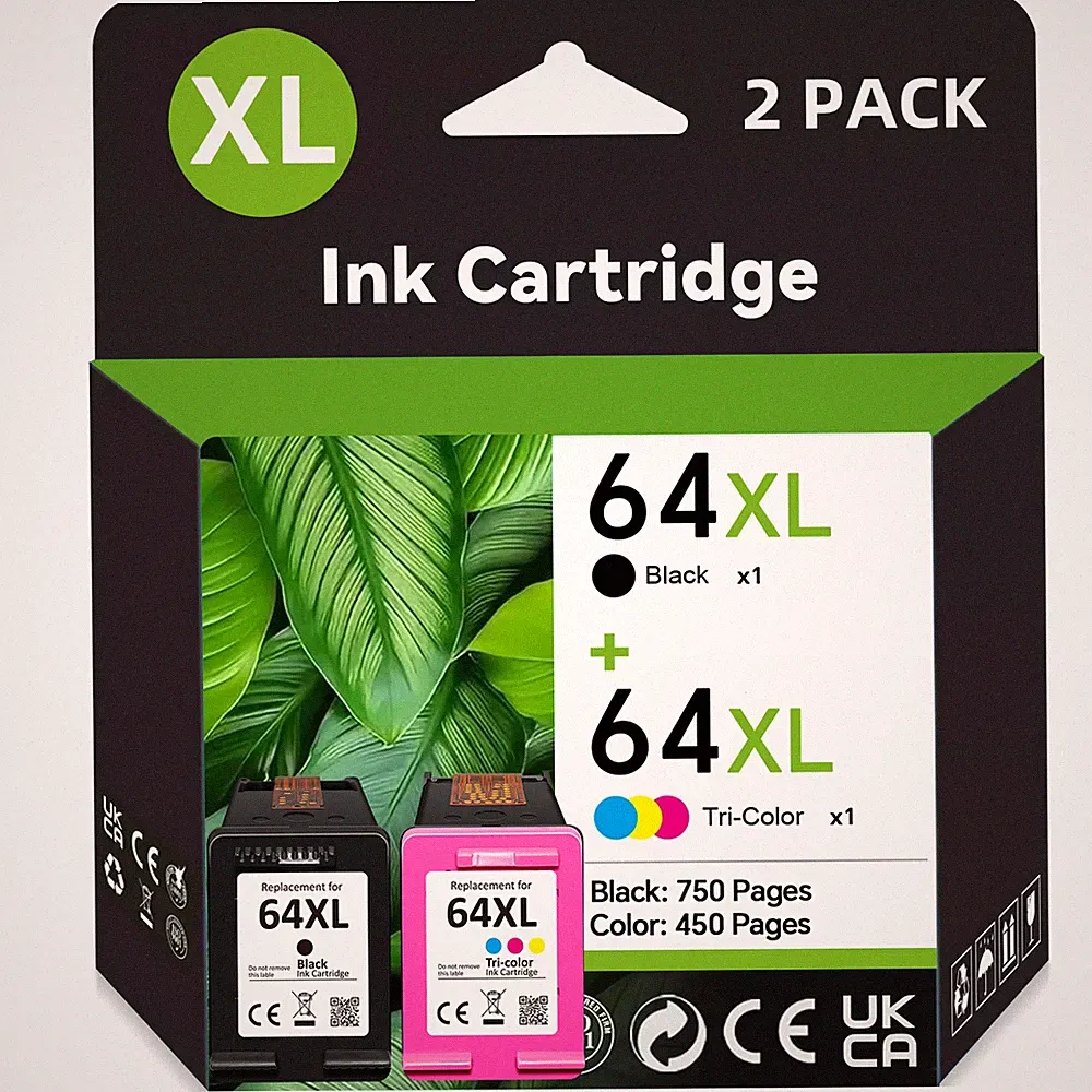 64XL Ink Cartridges for HP ENVY Photo 7855 7155 7858 6255 7800 6252 6255 Printer