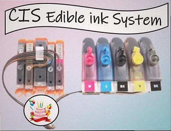 CIS With Edible Ink For Canon Pixma TS6320,TS6120, TS6220 Printer