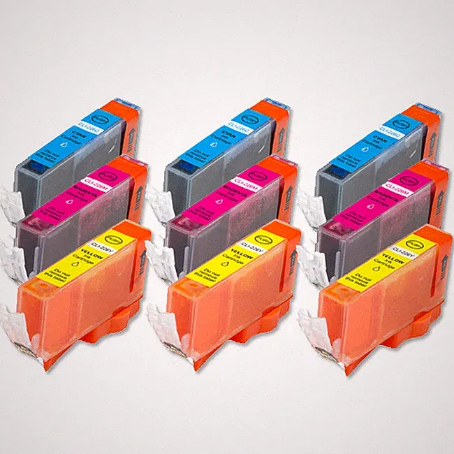 CLI-221 Color Ink Cartridge + smart chip for Pixma MP640 MX870 MX860 MP980 MP990