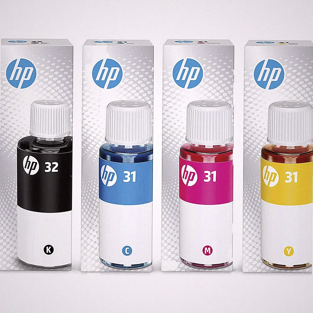 Genuine HP 32XL Black + HP 31 Color Ink Bottle for Smart Tank Plus 551 651