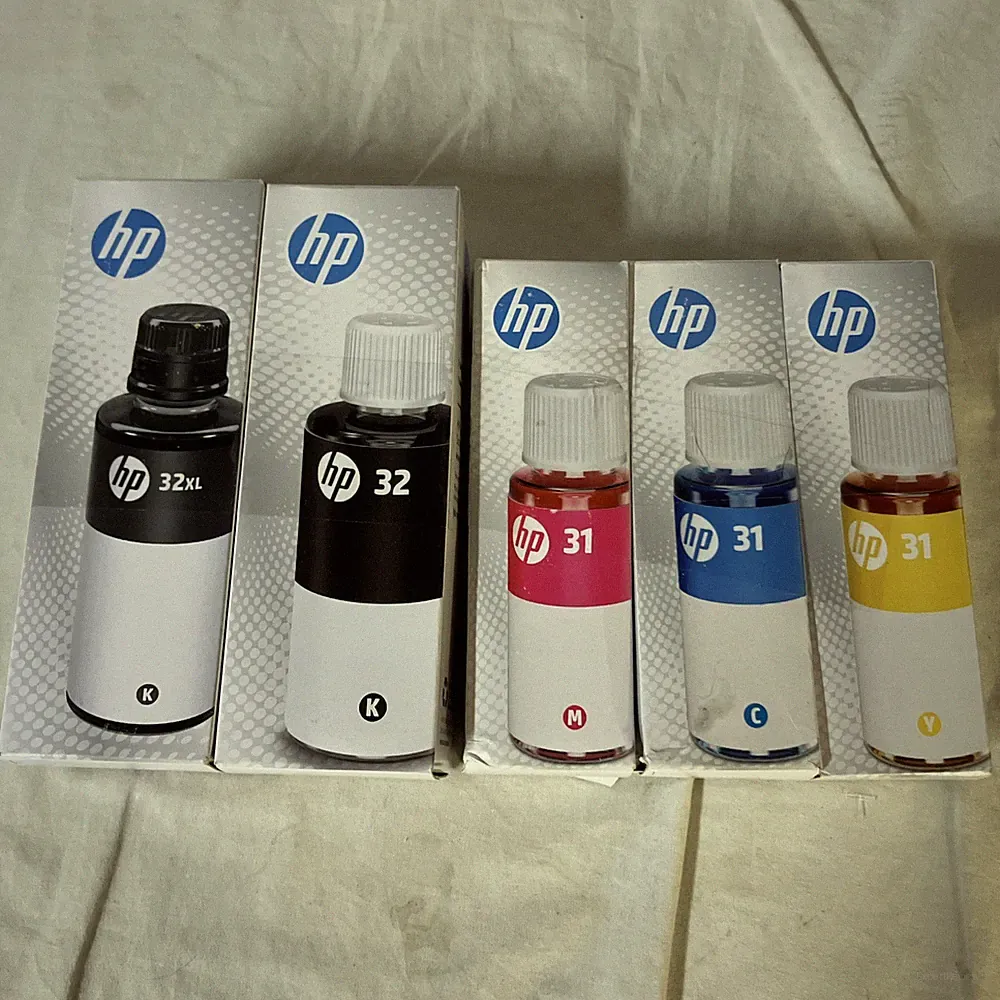 HP Smart Tank Ink Bottles 32 32XL Black 31 Magenta Cyan Yellow Expired 2025+