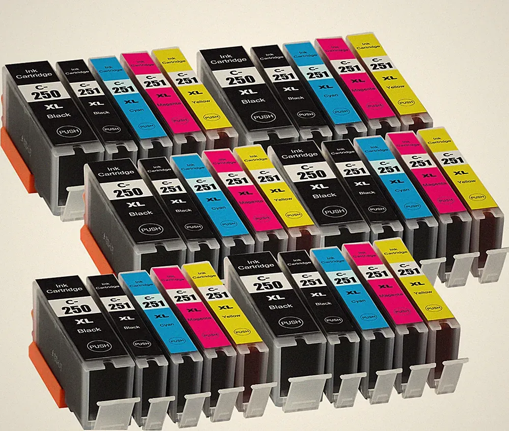 Ink Cartridge + smart chip for PGI-250 CLI-251 Canon MG6620 MG6420 MX920 iX6820