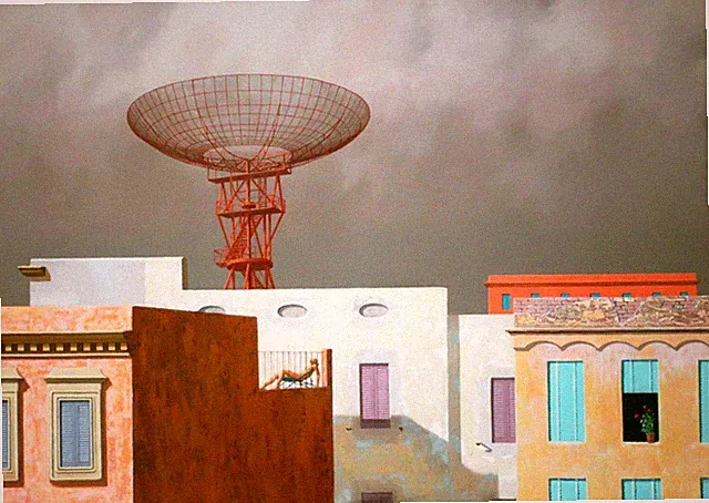 Jeffrey Smart : Rooftops : Archival Quality Fine Art Print 17x22