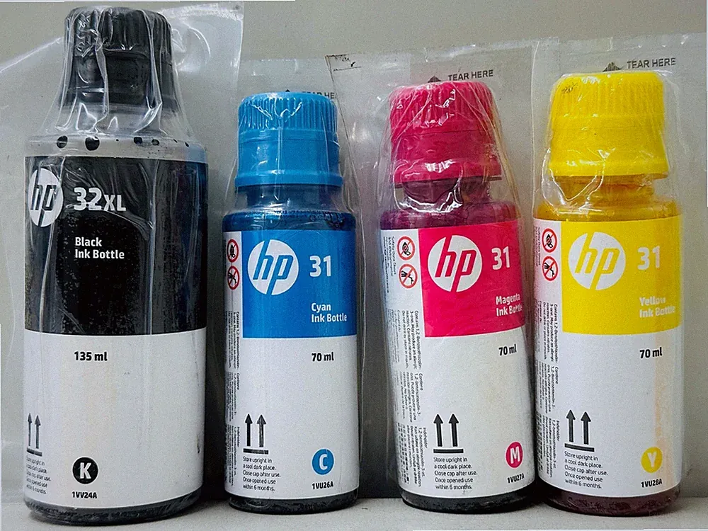 New Genuine HP 32XL/31 Black Cyan Magenta Yellow 4PK Ink Bottles Smart Tank Plus