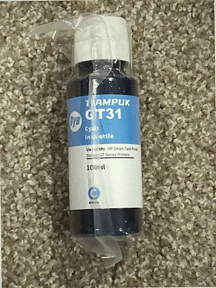 Replacement Ink For HP Smart Tank & DeskJet GT (see Photo For Models) - Cyan