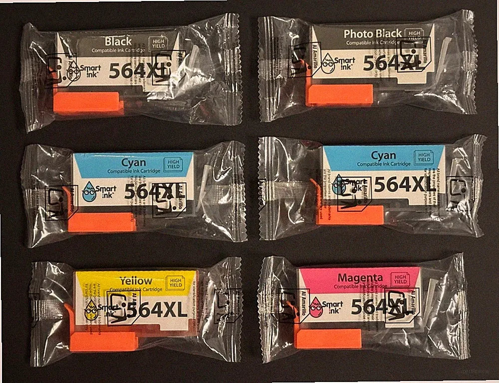 Smart Ink 564XL Ink Cartridge Set Black Photo Cyan Magenta Yellow Lot of 6