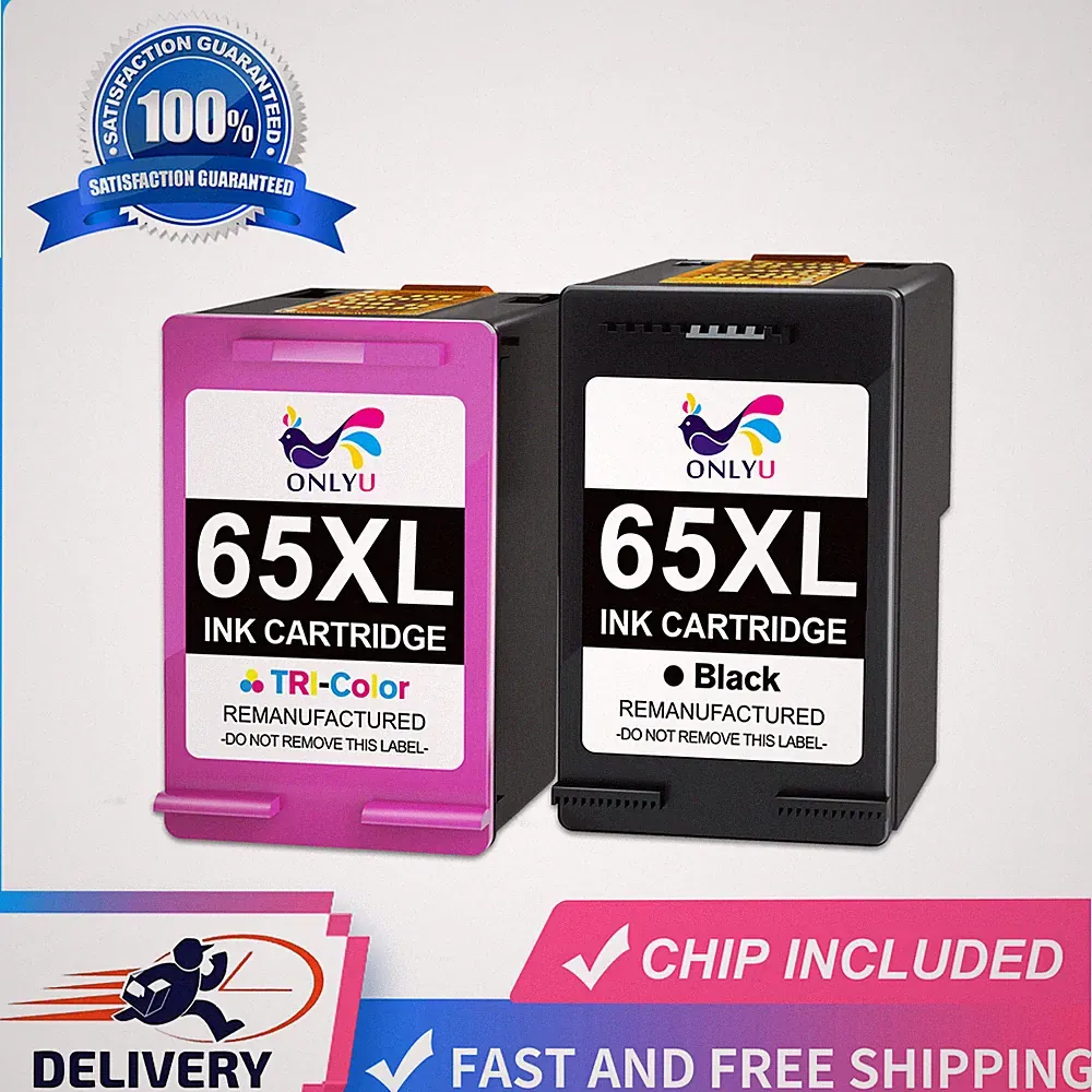 Smart Ink Cartridge 65 XL 65XL Combo Pack for HP ENVY 5055 DeskJet 3755 2652