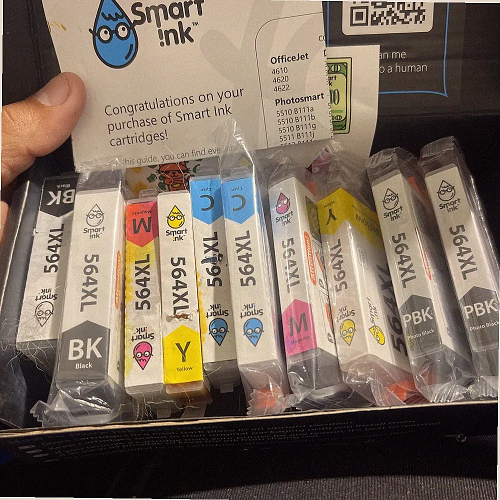 Smart Ink Cartridge Replacement for HP 564 XL - Pack of 10 (use before 9/25)