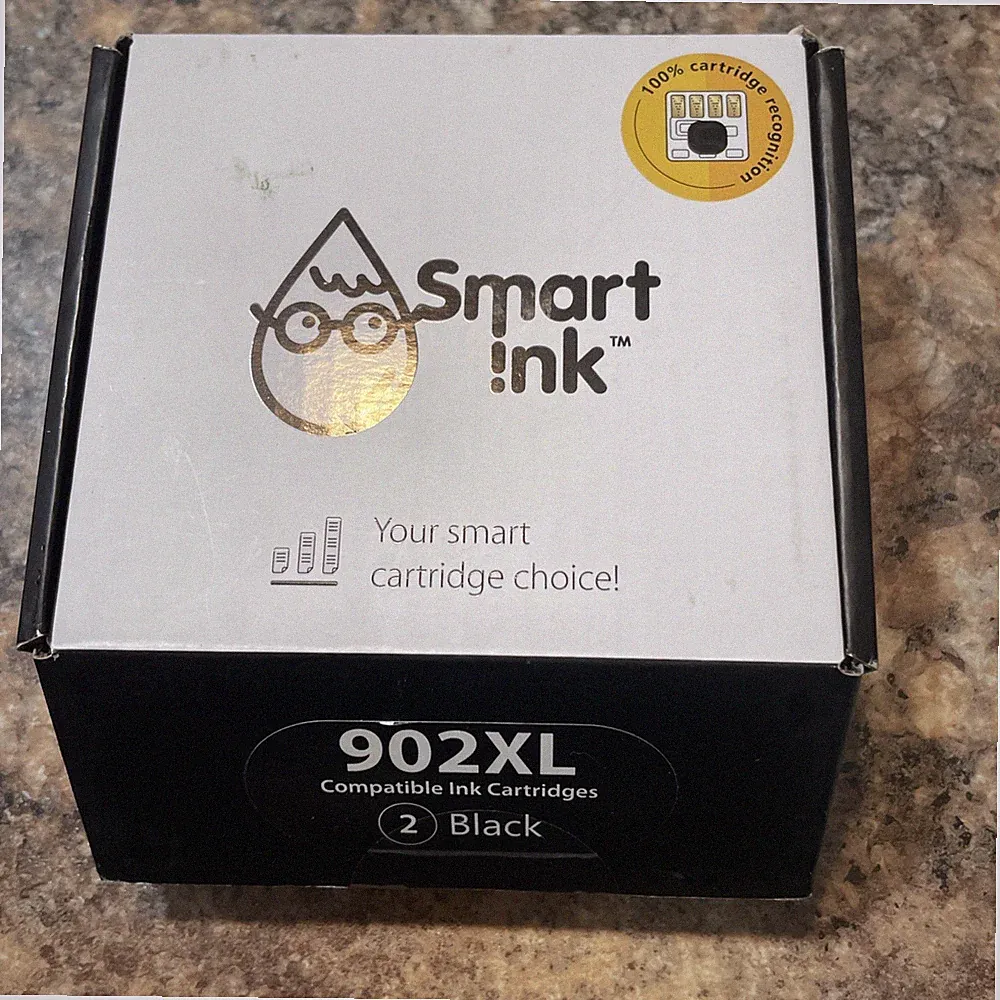 Smart Ink Cartridge Replacements 2 Pack Black For HP OfficeJet 902XL, exp 04/27
